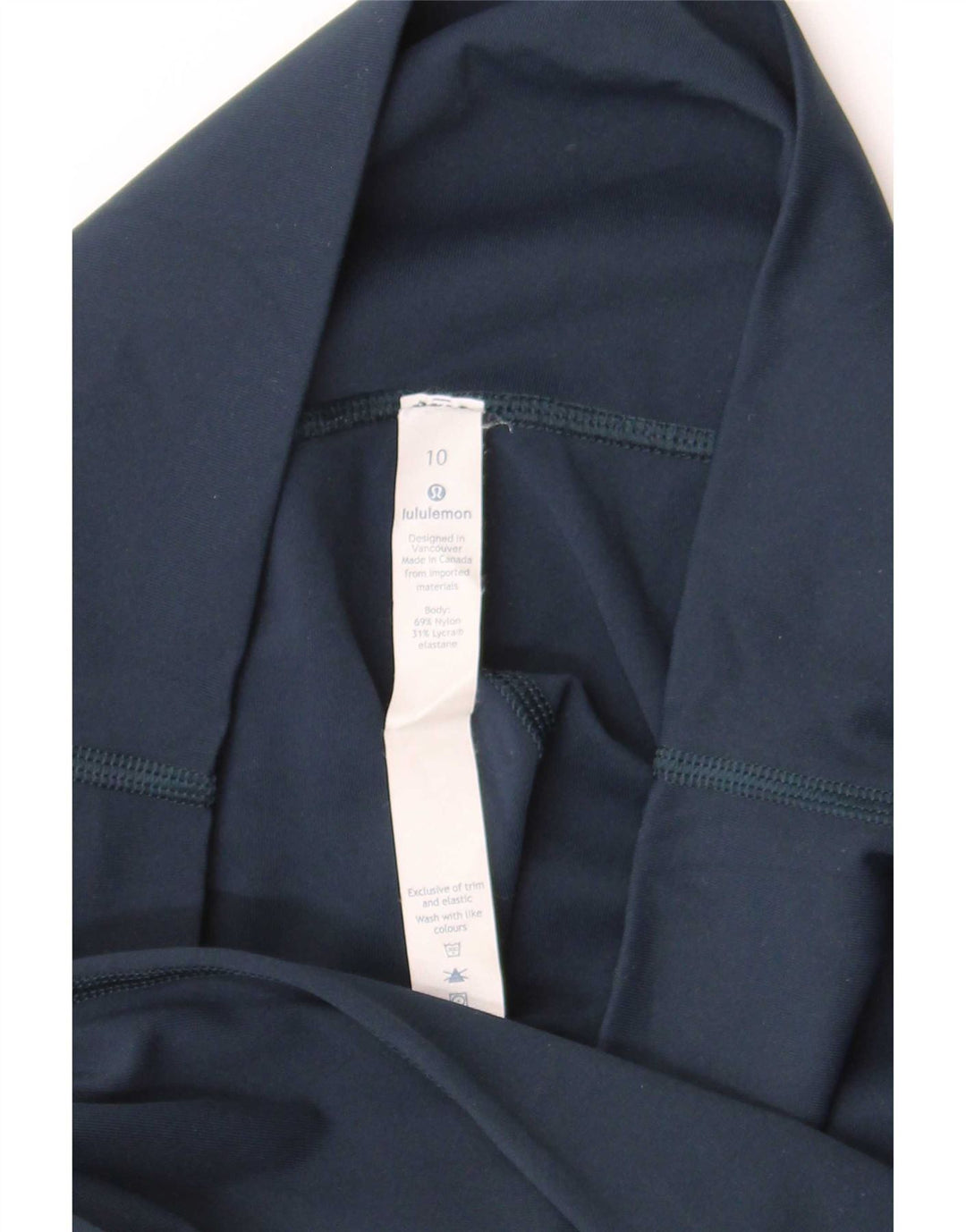Lululemon Womens Capri Leggings US 10 Large Navy Blue Nylon