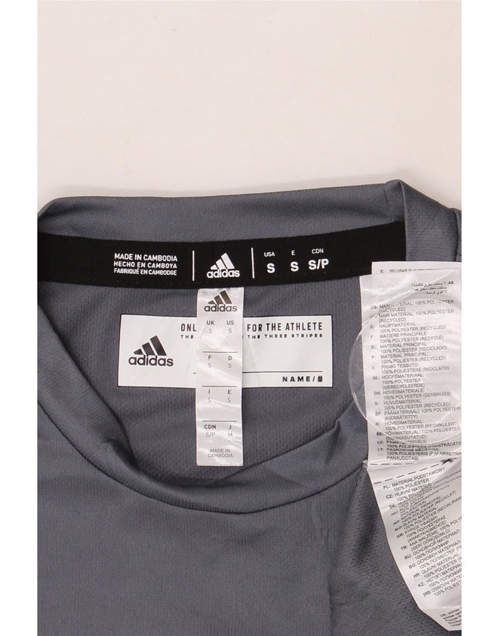 ADIDAS Mens Longwood Graphic T-Shirt Top Small Grey Polyester