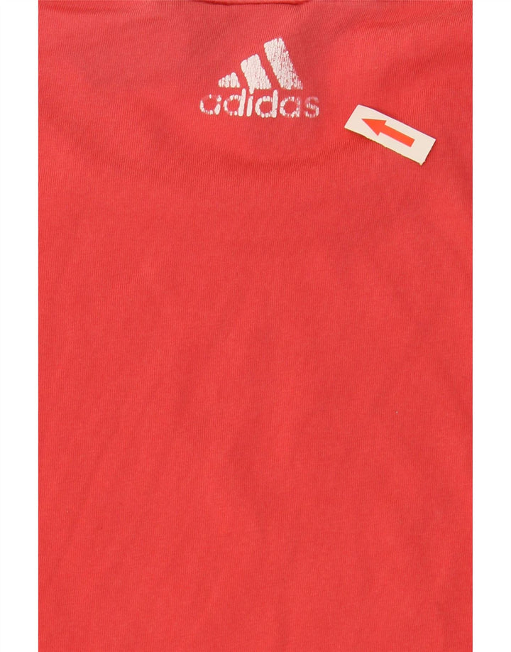 ADIDAS Womens Graphic T-Shirt Top UK 18 XL Red Cotton
