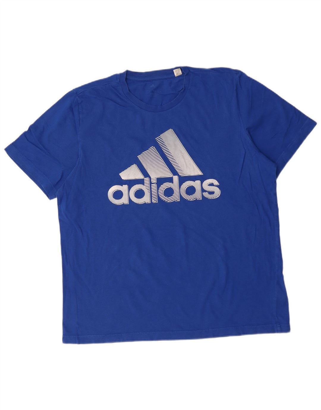 Adidas Mens Graphic T-Shirt Top Large Blue Cotton