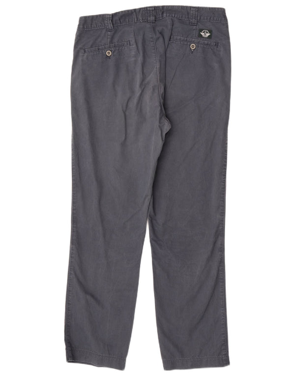 Dockers Mens Khakis Straight Corduroy Trousers W36 L29 Navy Blue