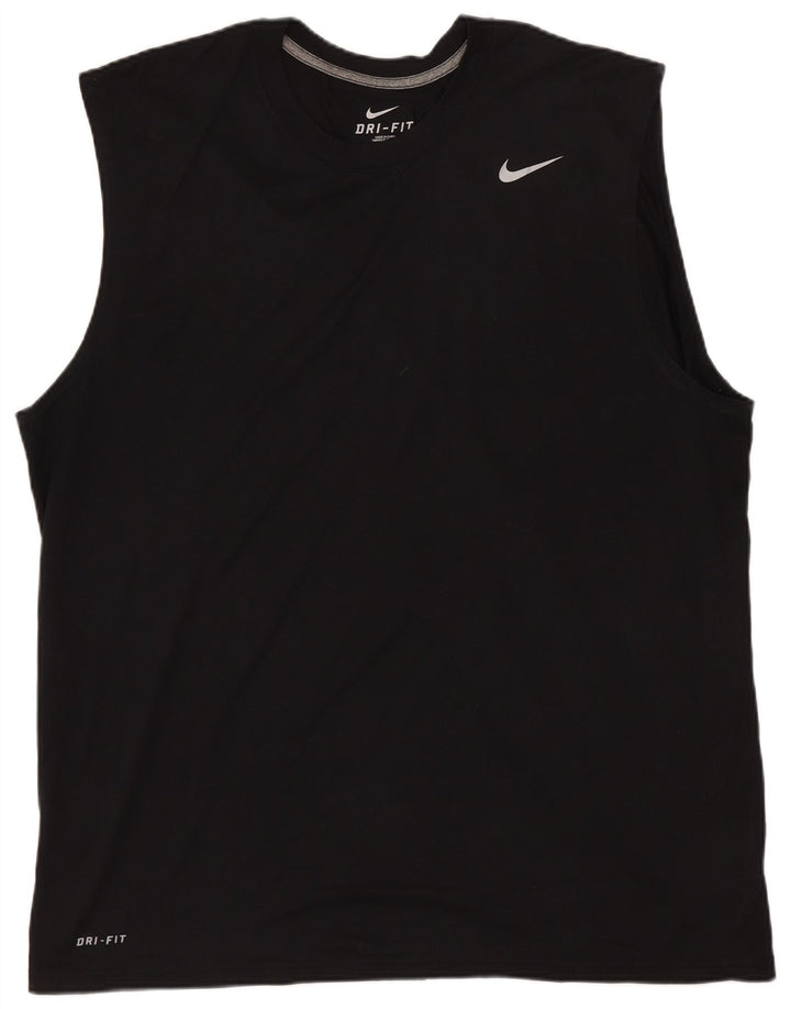 Nike Mens Dri Fit Vest Top XL Black Polyester
