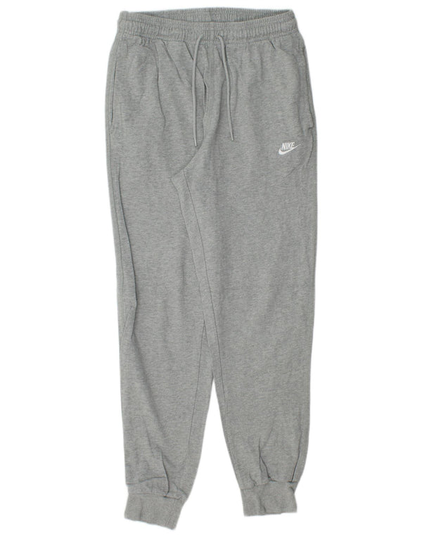 NIKE Mens Tracksuit Trousers Joggers Small  Grey Cotton