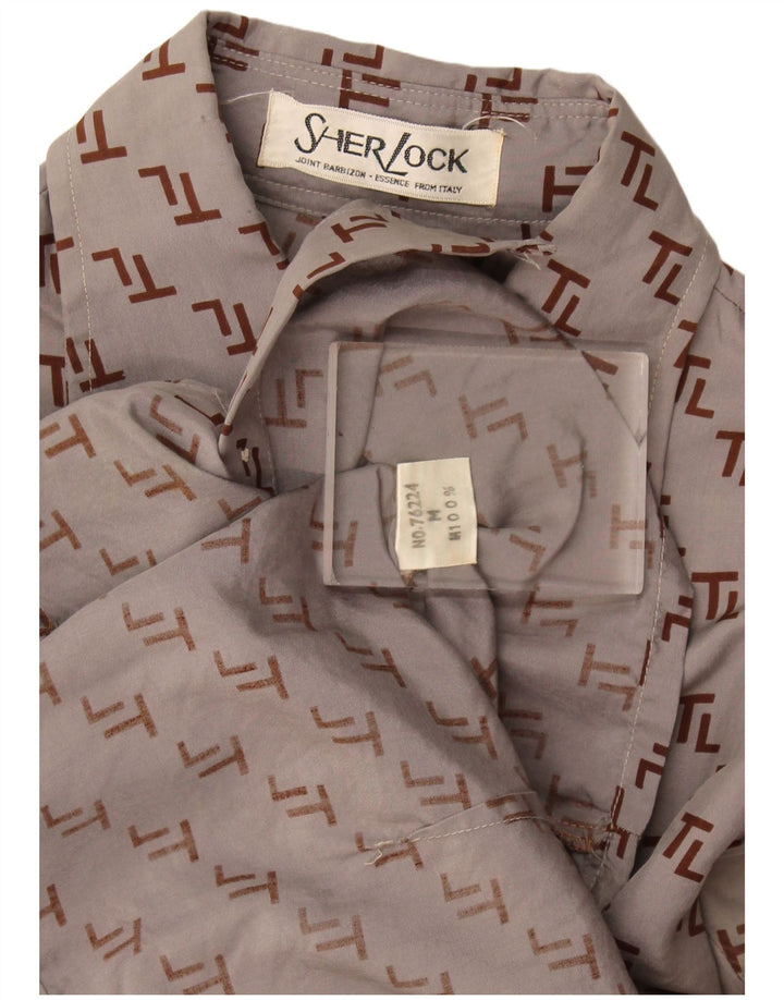 Vintage Womens Graphic Shirt UK 12 Medium Grey