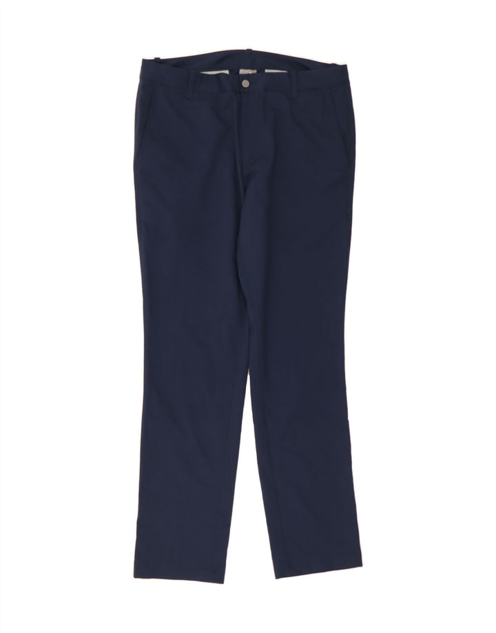 PUMA Mens Straight Chino Trousers W32 L32 Navy Blue Polyester Vintage Puma and Second-Hand Puma from Messina Hembry 