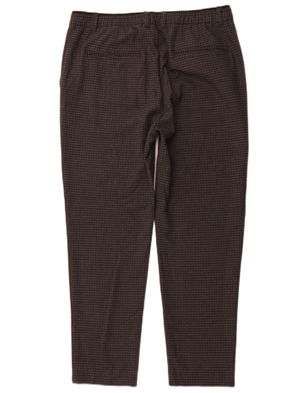 ZARA Womens Tapered Chino Trousers Large W34 L27 Grey Check