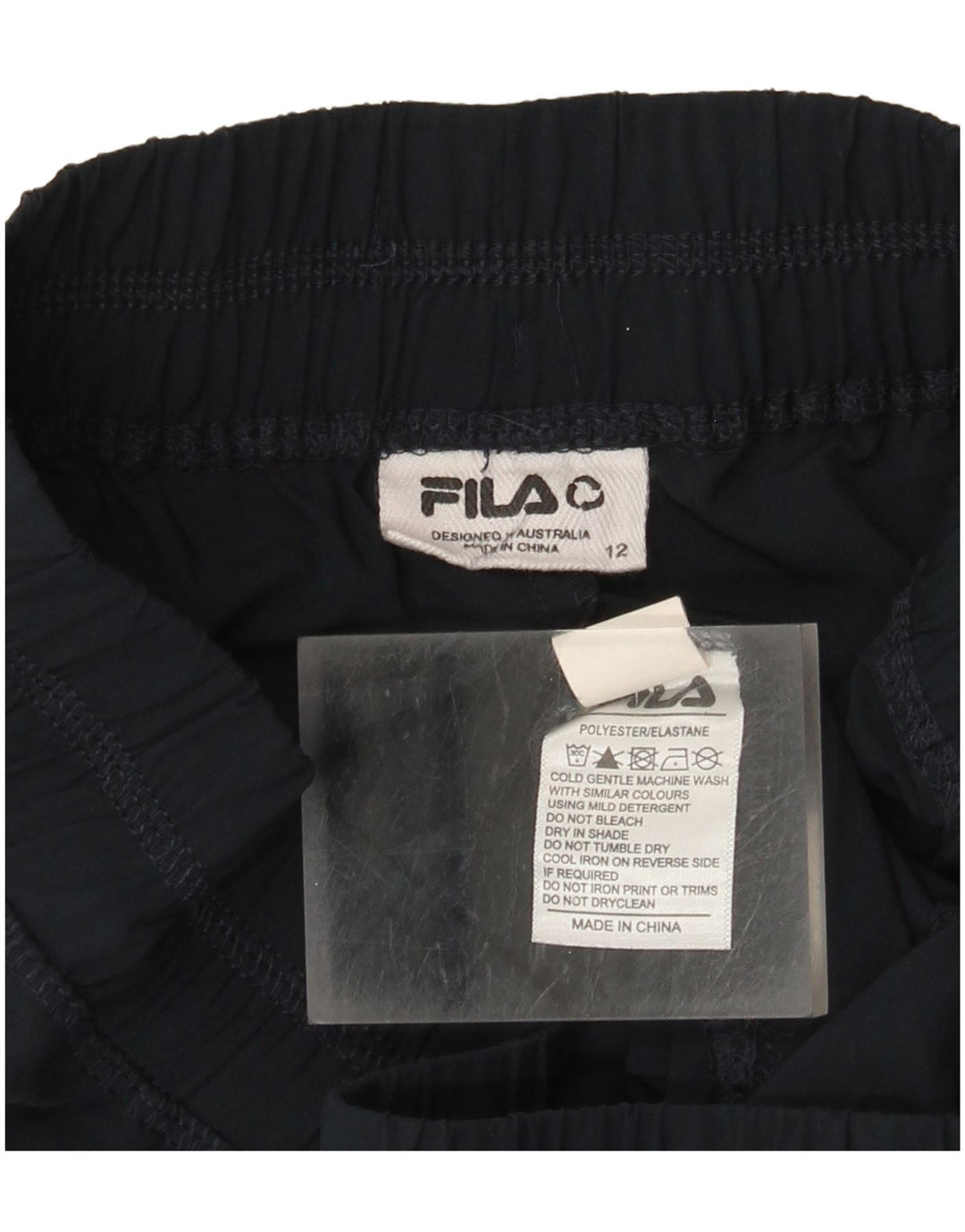 Fila Womens Tracksuit Trousers Joggers UK 12 Medium Navy Blue Polyester