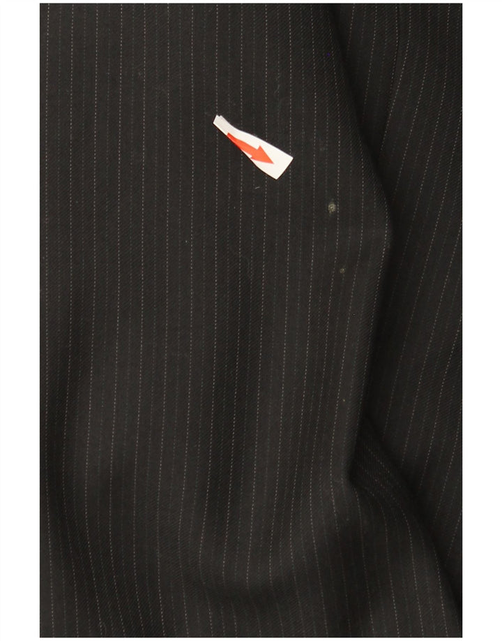 Dockers Mens 2 Button Blazer Jacket IT 50 Large Black Pinstripe Wool