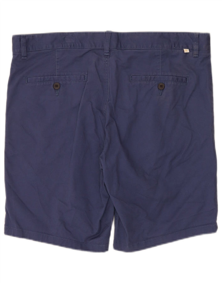 Farah Mens Regular Chino Shorts W34 Large Blue Cotton