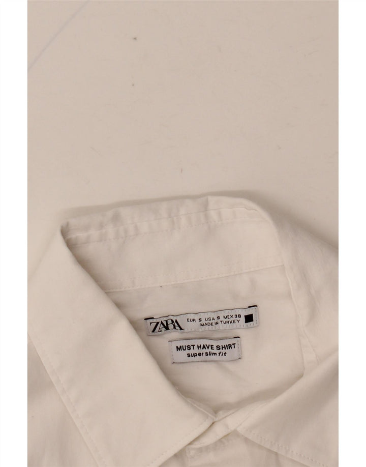 ZARA Mens Slim Fit Shirt Small White