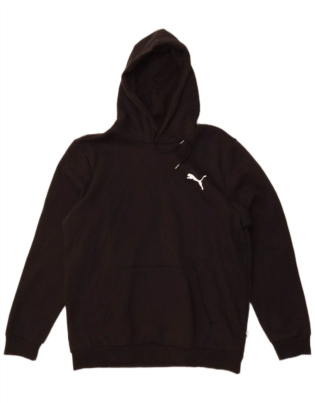 Puma Mens Hoodie Jumper Large Black Cotton