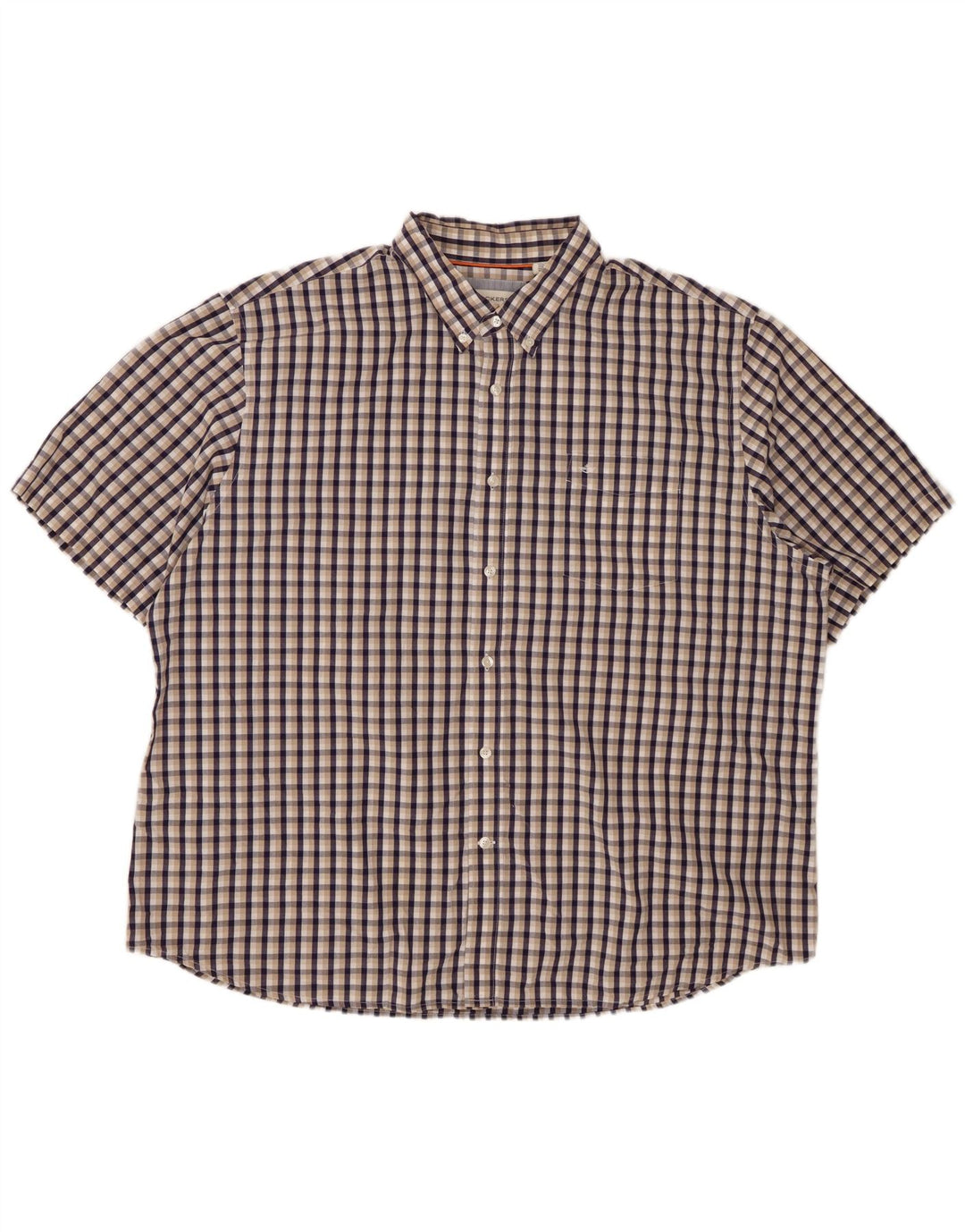 DOCKERS Mens Short Sleeve Shirt 2XL Multicoloured Check Cotton