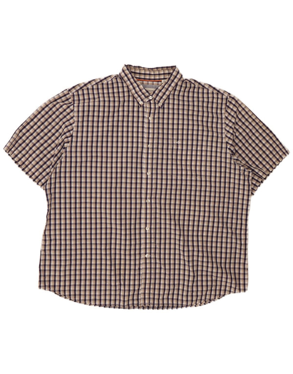 DOCKERS Mens Short Sleeve Shirt 2XL Multicoloured Check Cotton
