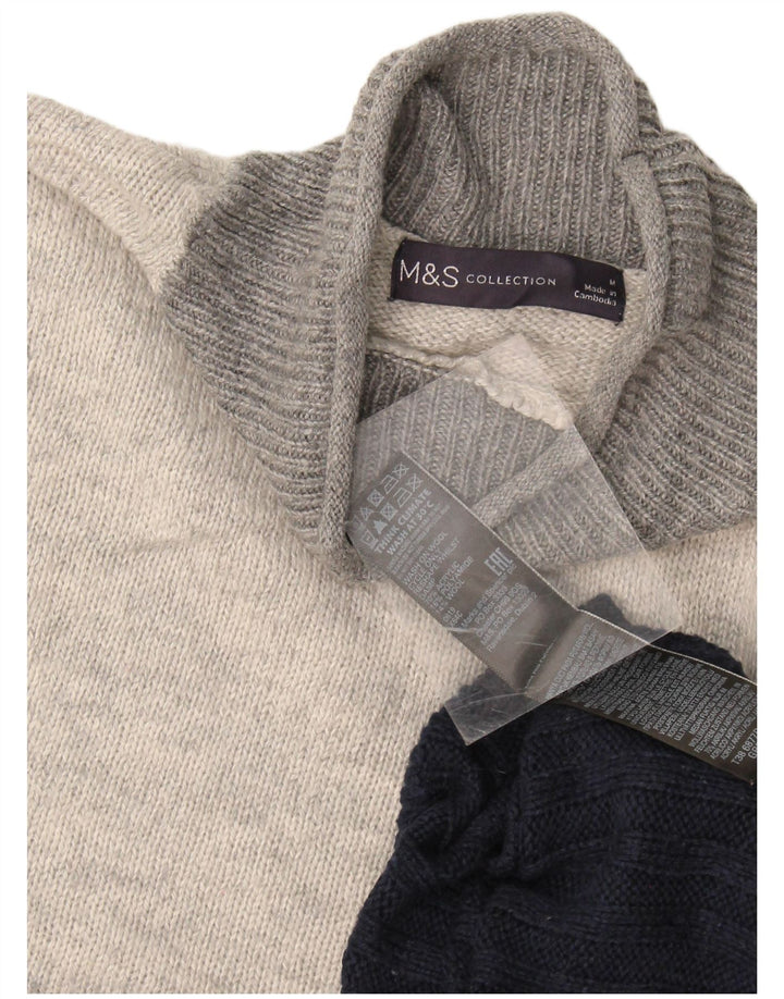 Marks & Spencer Womens Turtle Neck Jumper Sweater UK 14 Medium Navy Blue