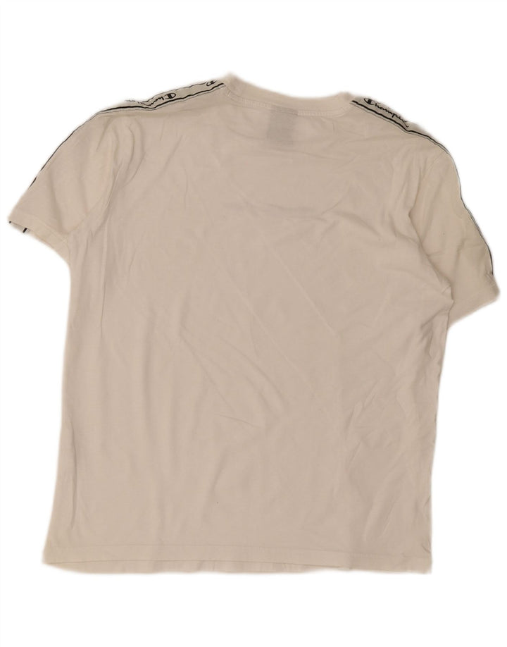 Champion Mens Graphic T-Shirt Top Small White Colourblock