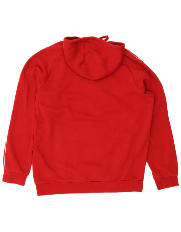 Adidas Mens Hoodie Jumper XL Red Cotton Sports