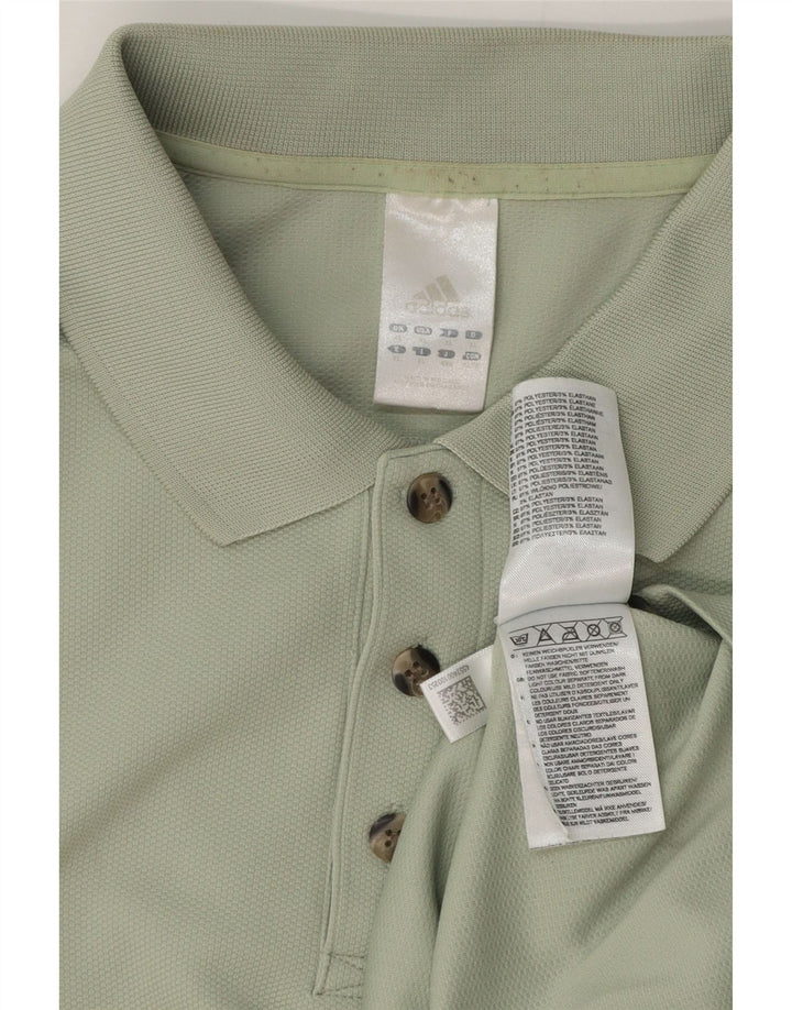 ADIDAS Mens Polo Shirt XL Green Polyester