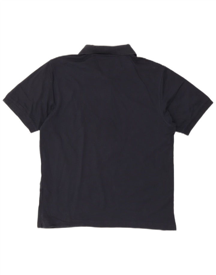CHAMPION Mens Polo Shirt Medium Navy Blue Cotton