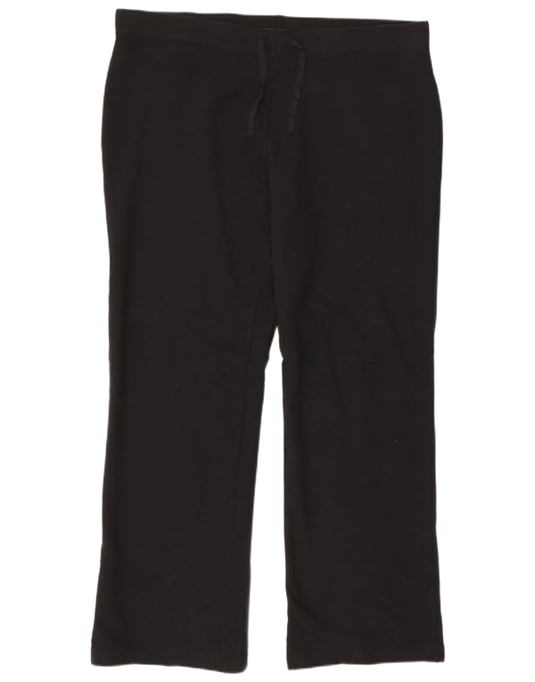 MARKS & SPENCER Womens Tracksuit Trousers UK 22 3XL Black Cotton