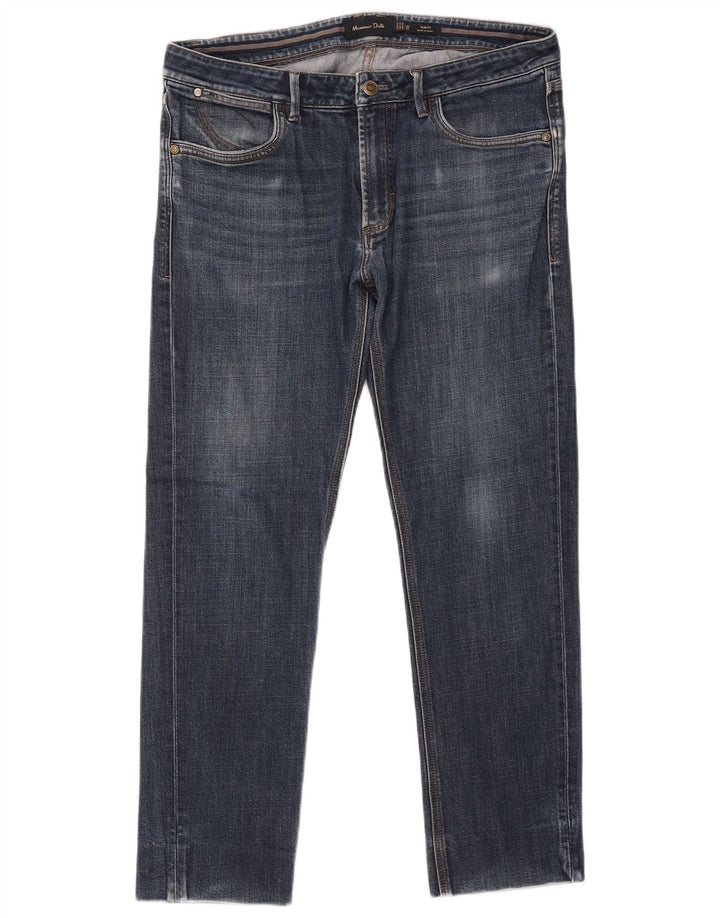 MASSIMO DUTTI Mens Slim Jeans EU 42 Large W34 L27 Blue Cotton