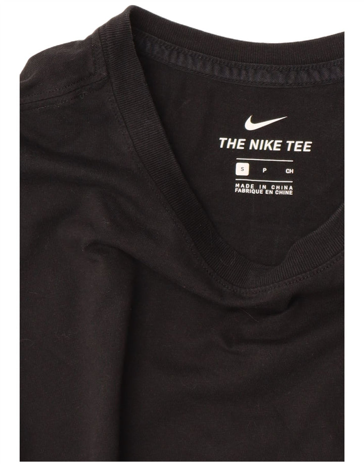 NIKE Mens Graphic T-Shirt Top Small Black Cotton