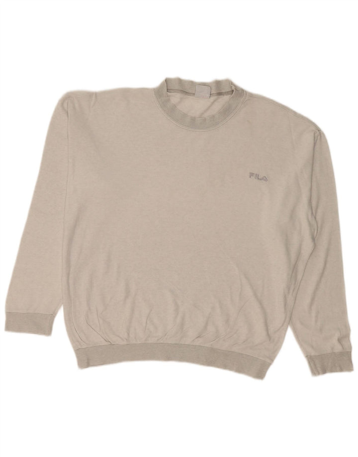 FILA Mens Loose Fit Top Long Sleeve Medium Grey