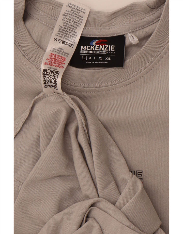 MCKENZIE Mens Graphic T-Shirt Top Small Grey Cotton Vintage Mckenzie and Second-Hand Mckenzie from Messina Hembry 