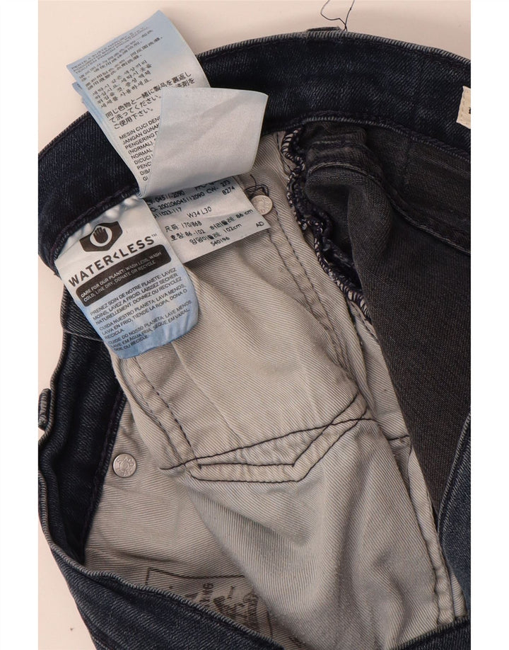 LEVI'S Mens Slim Jeans W34 L30 Blue Cotton