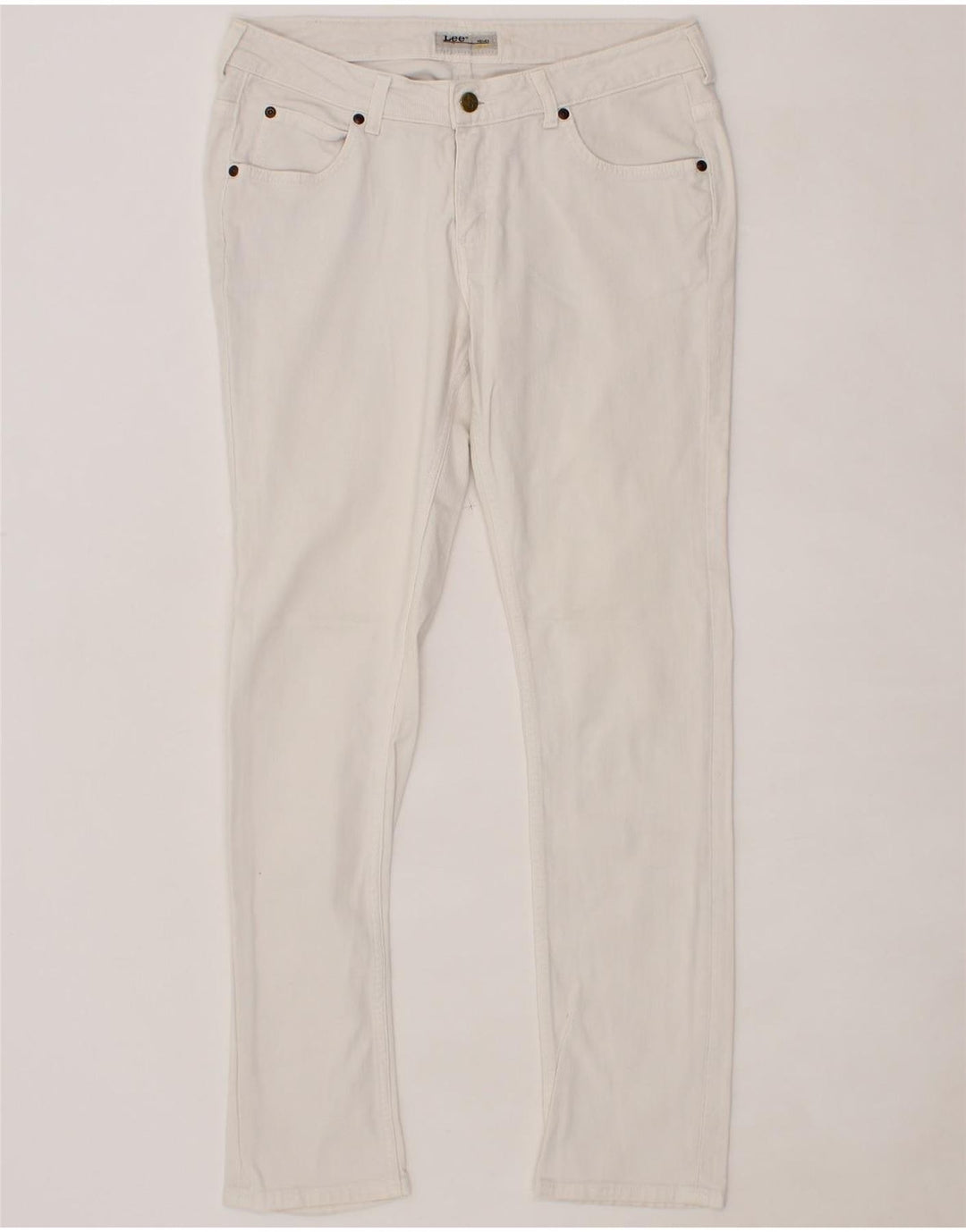 LEE Womens Slim Jeans W32 L31 White Vintage Lee and Second-Hand Lee from Messina Hembry 