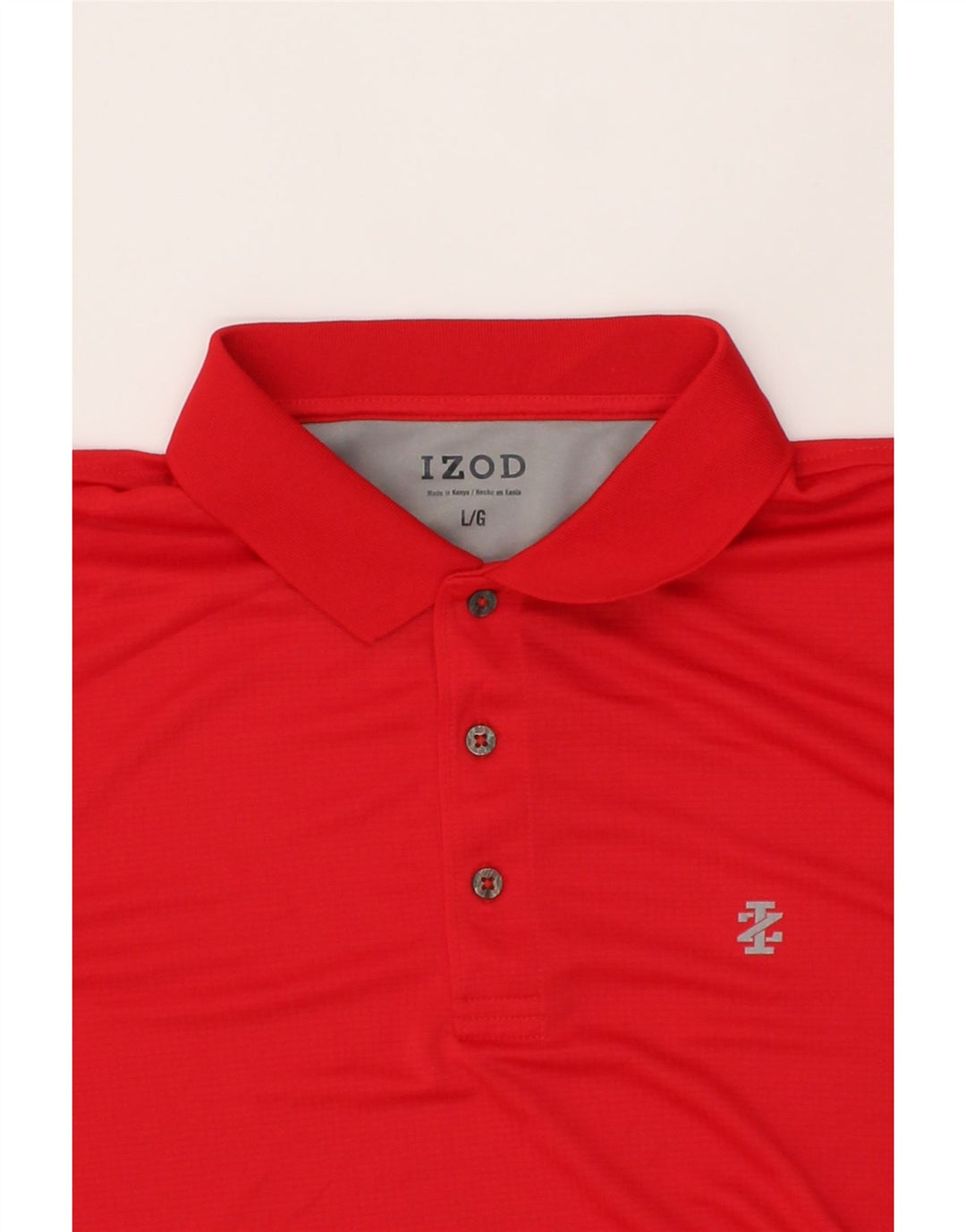 IZOD Mens Polo Shirt Large Red Polyester Vintage Izod and Second-Hand Izod from Messina Hembry 