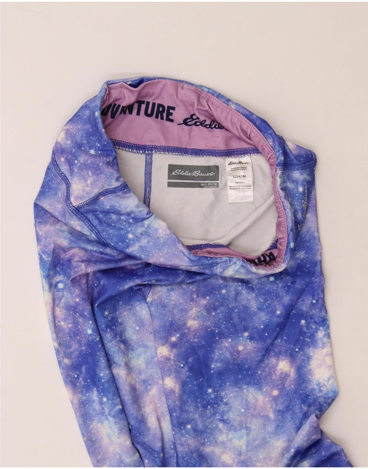 EDDIE BAUER Girls Leggings 14-15 Years Large Blue Spotted Polyester Vintage Eddie Bauer and Second-Hand Eddie Bauer from Messina Hembry 