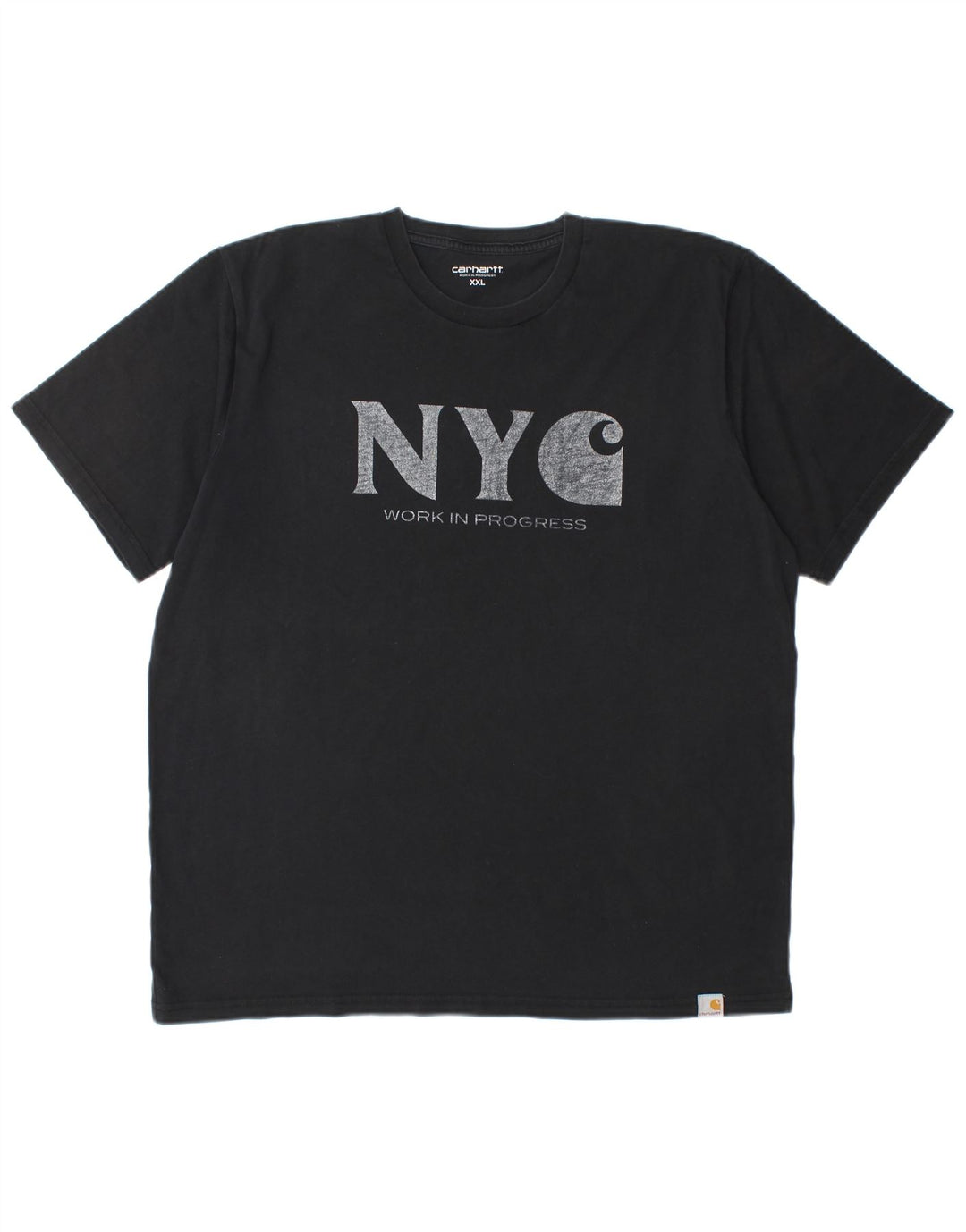 CARHARTT Mens Graphic T-Shirt Top 2XL Black Cotton