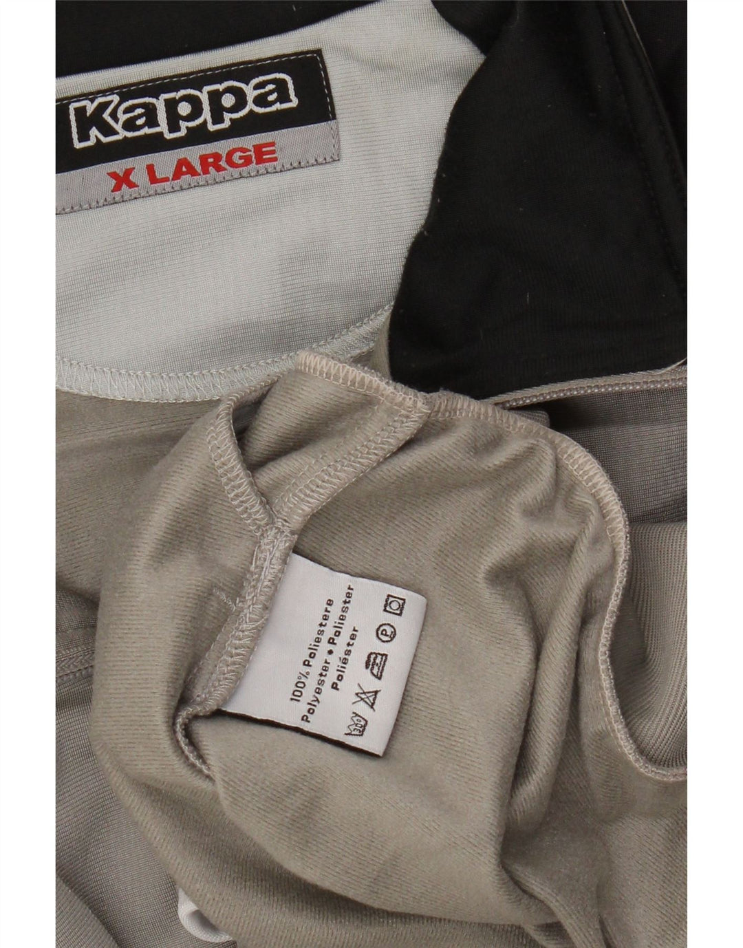 Kappa Mens Tracksuit Top Jacket XL Grey Colourblock Polyester