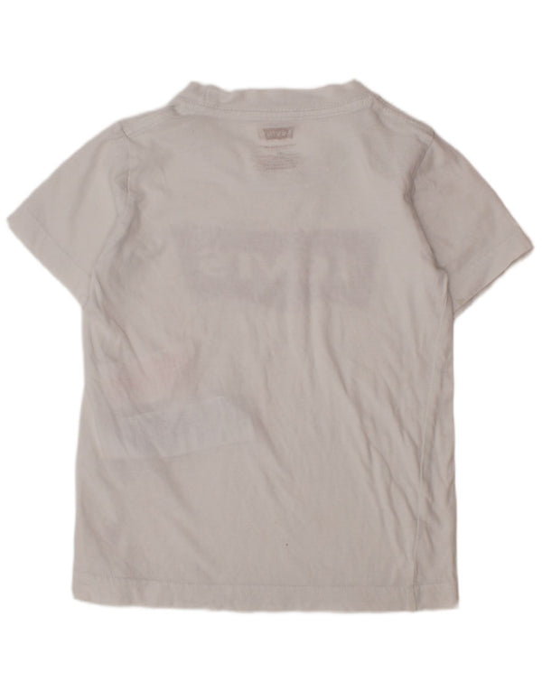 LEVI'S Boys Graphic T-Shirt Top 3-4 Years White Cotton