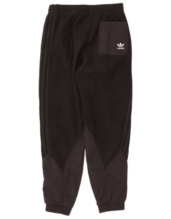 ADIDAS Mens Fleece Tracksuit Trousers Joggers Small  Black Polyester