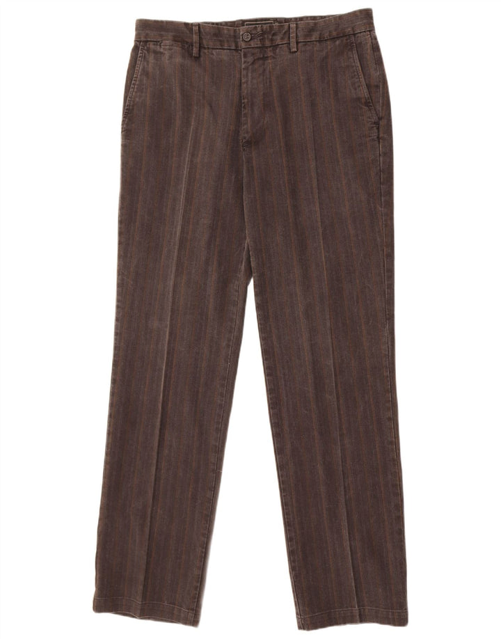 Marlboro Classics Mens Chino Trousers EU 52 XL W34 L33 Grey Striped