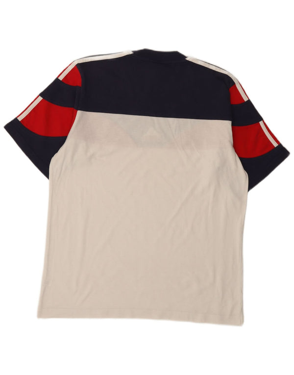 Adidas Mens T-Shirt Top UK 40/42 Medium Multicoloured Colourblock Cotton
