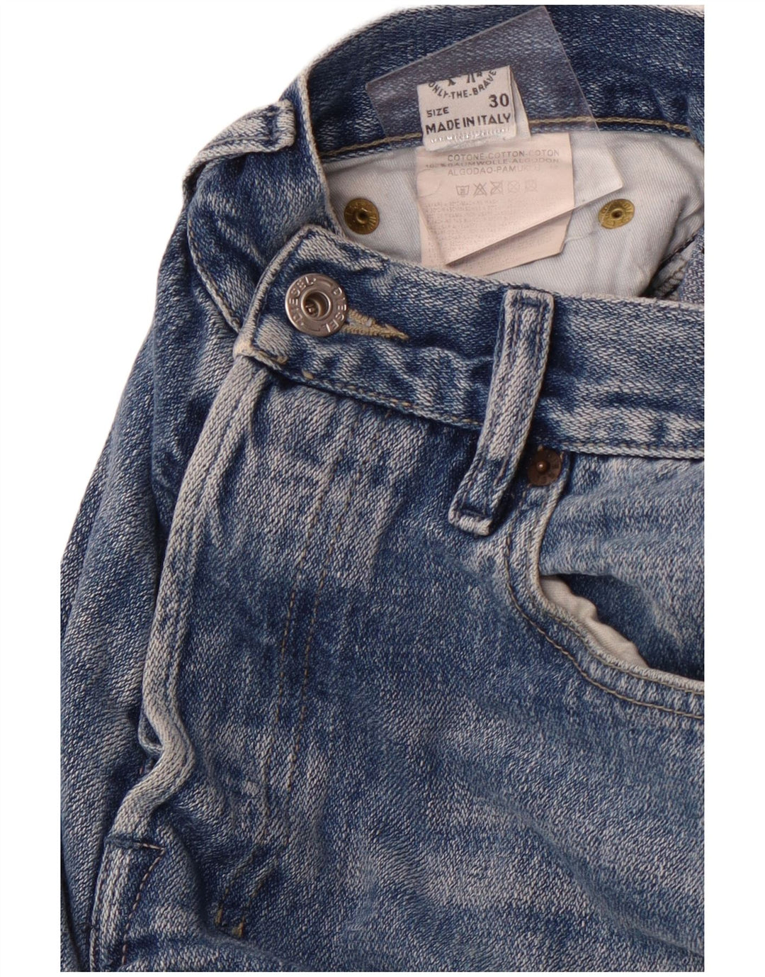 DIESEL Mens Bootcut Jeans W30 L32 Blue Cotton