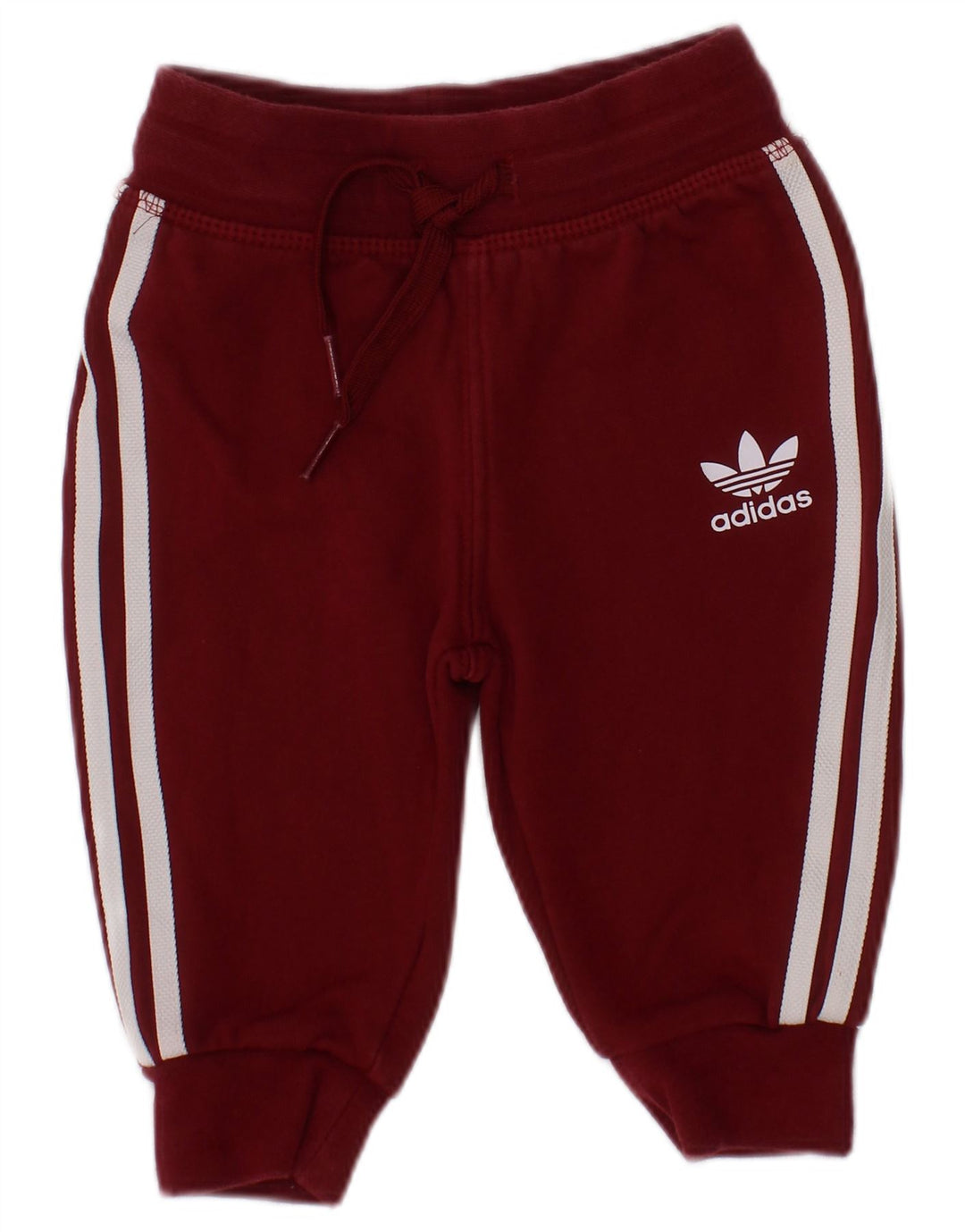 Adidas Baby Girls Graphic Tracksuit Trousers 3-6 Months Burgundy Cotton