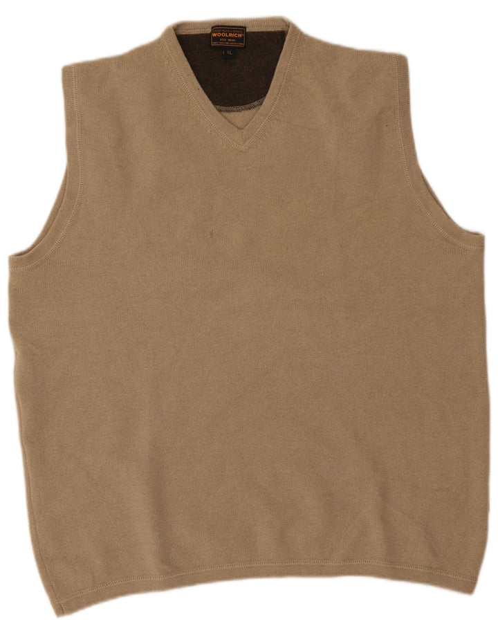Woolrich Mens Vest Tank Top XL Beige New Wool