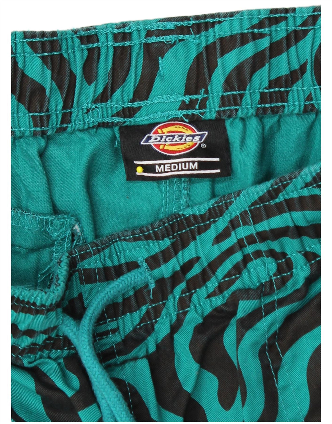 Dickies Mens Chino Shorts Medium W32  Turquoise Animal Print Cotton