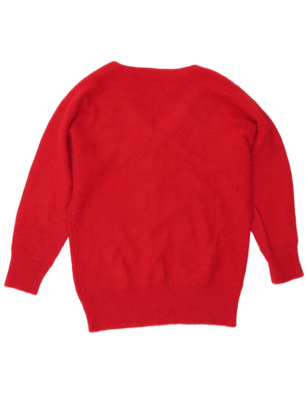 PHASE EIGHT Womens V-Neck Jumper Sweater UK 12 Medium  Red Nylon