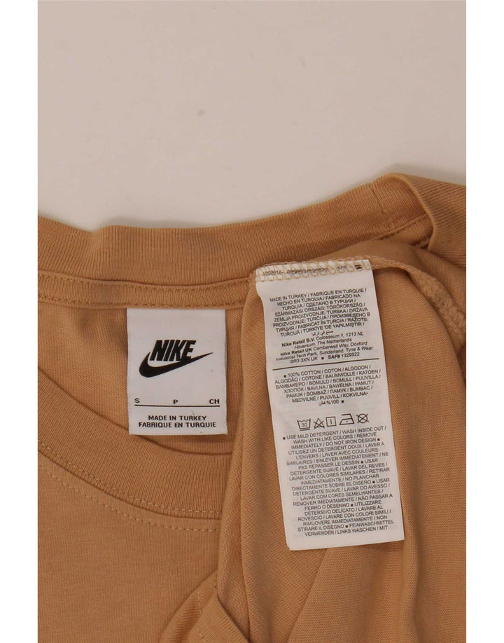Nike Mens Graphic T-Shirt Top Small Beige Cotton