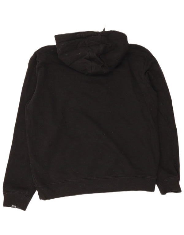 Ellesse Womens Hoodie Jumper UK 12 Medium Black Cotton