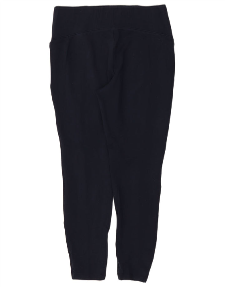 Marks & Spencer Womens Leggings UK 14 Large Navy Blue Viscose