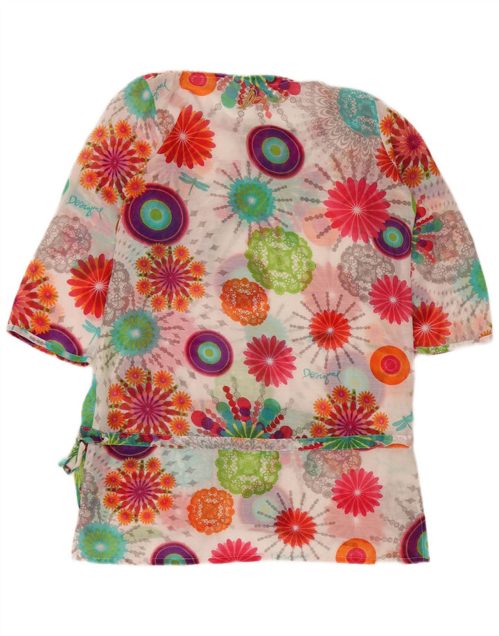 DESIGUAL Womens Tunic Top UK 16 Large Multicoloured Floral