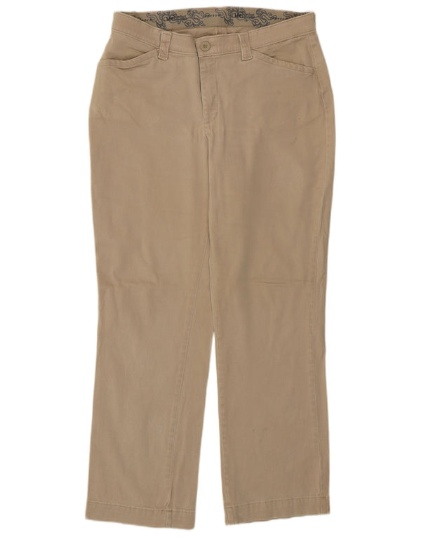 Lee Womens Straight Casual Trousers US 10 Large W32 L29 Beige Cotton