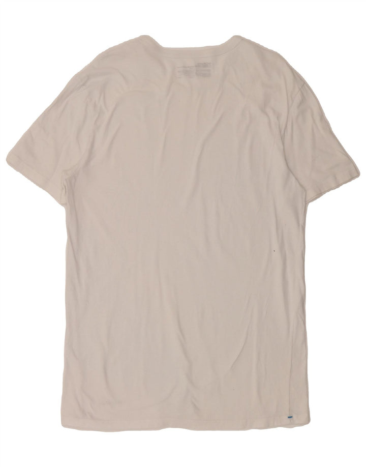 COLUMBIA Mens T-Shirt Top Large White Cotton Vintage Columbia and Second-Hand Columbia from Messina Hembry 