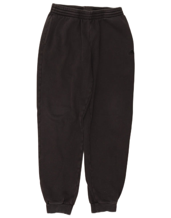ADIDAS Boys Tracksuit Trousers Joggers 15-16 Years Black Cotton