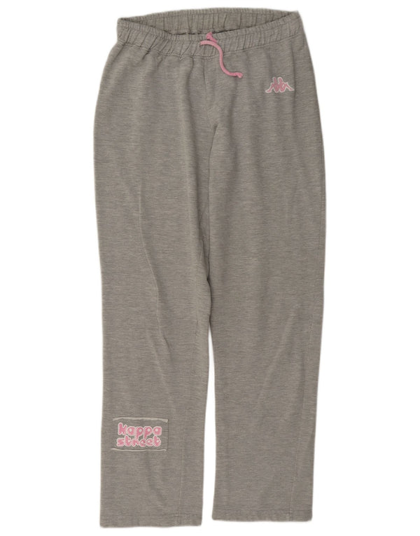 Kappa Womens Graphic Tracksuit Trousers UK 10 Small Grey Flecked Cotton